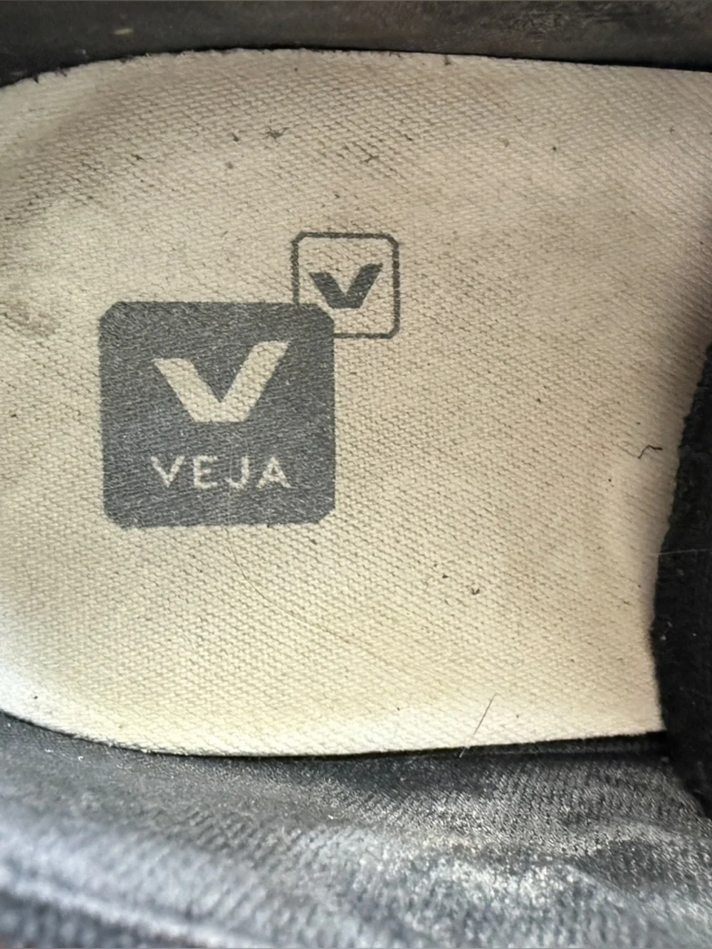 Veja Black and White Low-Top Canvas Sneaker - Picture 8 of 9